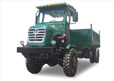 El camión volquete modificado para requisitos particulares del Fwd del color/todo el descargador del terreno articuló el tractor con la cama de la descarga