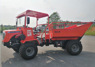 Mini camión volquete articulado del tracción cuatro ruedas para la agricultura en la plantación de la palma de aceite
