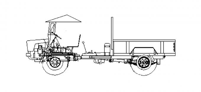 50HP articuló los camiones volquete posteriores para el uso de la agricultura en la carga útil SLT-50 del área de montaña 4t 0