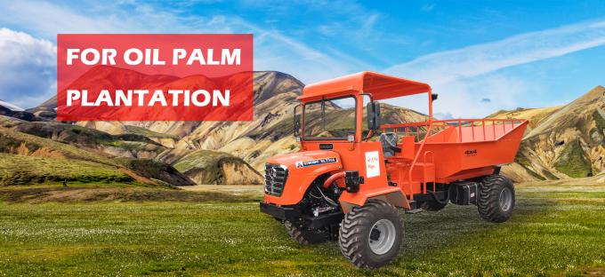 Mini descargador del tractor del FWD /RWD/4WD para en la plantación de la palma de aceite carga útil de 2 toneladas 6