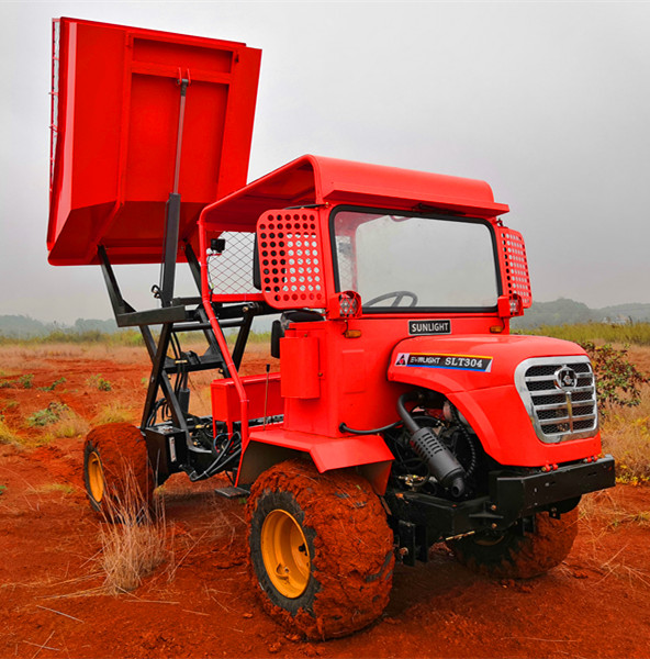 Mini camión volquete articulado del tracción cuatro ruedas para la agricultura en la plantación de la palma de aceite 1